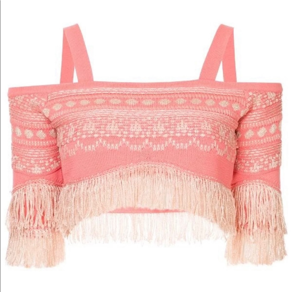 Alice McCall Pink & Gold Fringe Sweater Skirt Set 4 Barbie! - Picture 2 of 6
